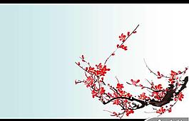 梅花國畫PPT模板