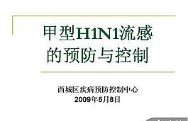 甲型H1N1流感的预防与控制PPT模板