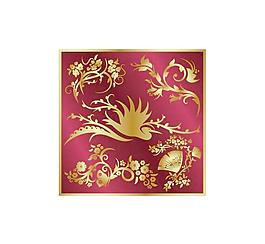 金色華麗花紋矢量圖013