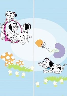 班點狗移門圖案