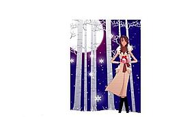 冬天女性雪景矢量图3