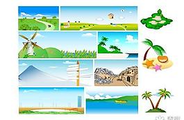 卡通矢量風(fēng)景之四