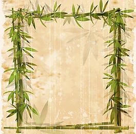 竹葉竹子背景矢量圖2