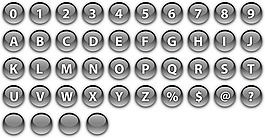 72個(gè)免費(fèi)矢量玻璃鈕扣。