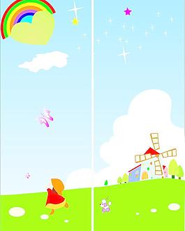 玻璃移門(mén) 追蝴蝶