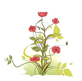 畫花卉背景矢量插畫