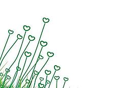 手繪綠色小草PPT模板