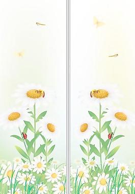 移門 花朵