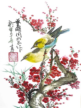 水墨國畫花鳥