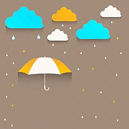 摘要背景與雨季水滴和云