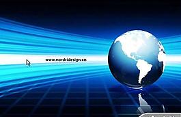 全球網絡商務地球PPT模板