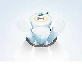 3D概念建筑建筑的設計概念