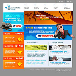 商業(yè)交流公司網(wǎng)站psd模板