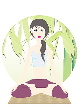 一个女人的冥想的插图