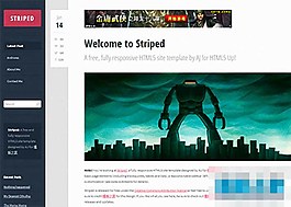 暗藍色亞麻質感UI博客HTML5模板