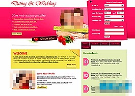 粉紅色曖昧戀愛交友網(wǎng)站模板下載