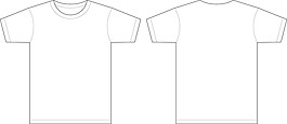 男式T恤模板矢量