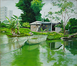 綠水波光