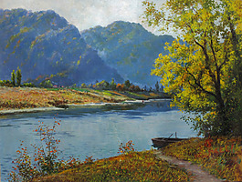 樹(shù)林湖水