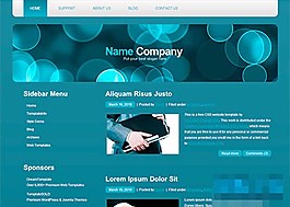 藍(lán)色簡潔的企業(yè)整站模板下載