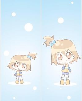漂亮的卡通小女孩移門