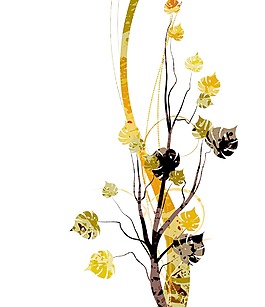 水彩花卉背景矢量