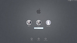 Mac-Lion系統登陸界面PSD素材