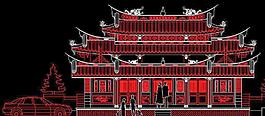 閩南古建筑平立面方案