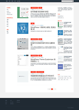 扁平三栏wordpress