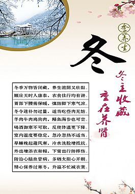 冬季養生展板