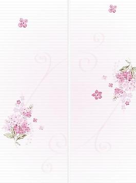 粉色花紋