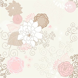 矢量花朵（無縫模式）