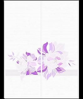 紫色花波浪板