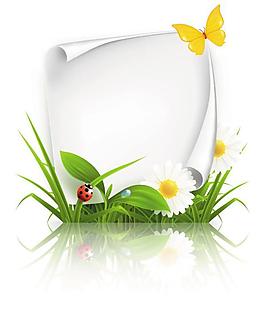 春意盎然花草矢量圖3