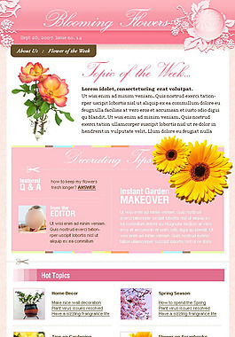 鮮花盆景網頁設計