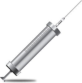 免费矢量医用注射器