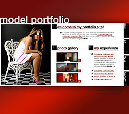 經(jīng)典紅色模特網(wǎng)頁psd