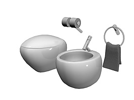 3d 3dmax 特殊坐便器  模型