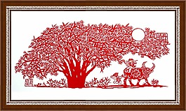 剪紙丹桂情深