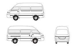 面包車模型矢量圖