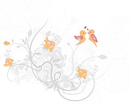 愛情鳥插畫矢量
