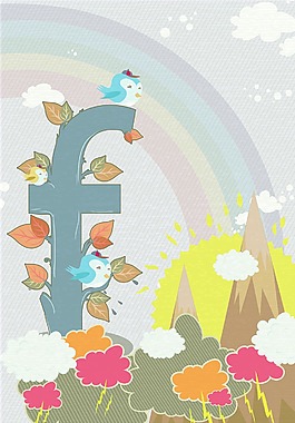 矢量抽象的有趣的鳥