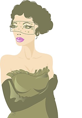 矢量卡通女孩