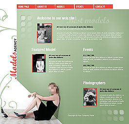 模特網(wǎng)頁psd模板