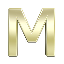 一封來自閃亮的金色字母集