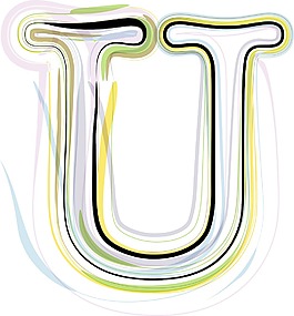 說明有機字體字母U