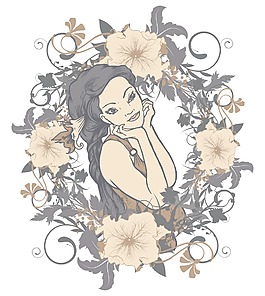 與花架漂亮的女士