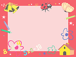 小孩子的红色的抽象框架
