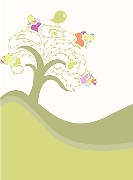 一個抽象的背景與花