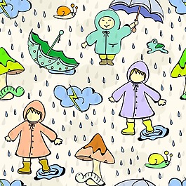 無縫雨季背景